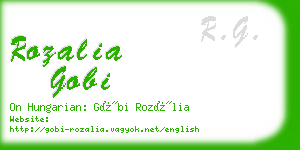 rozalia gobi business card